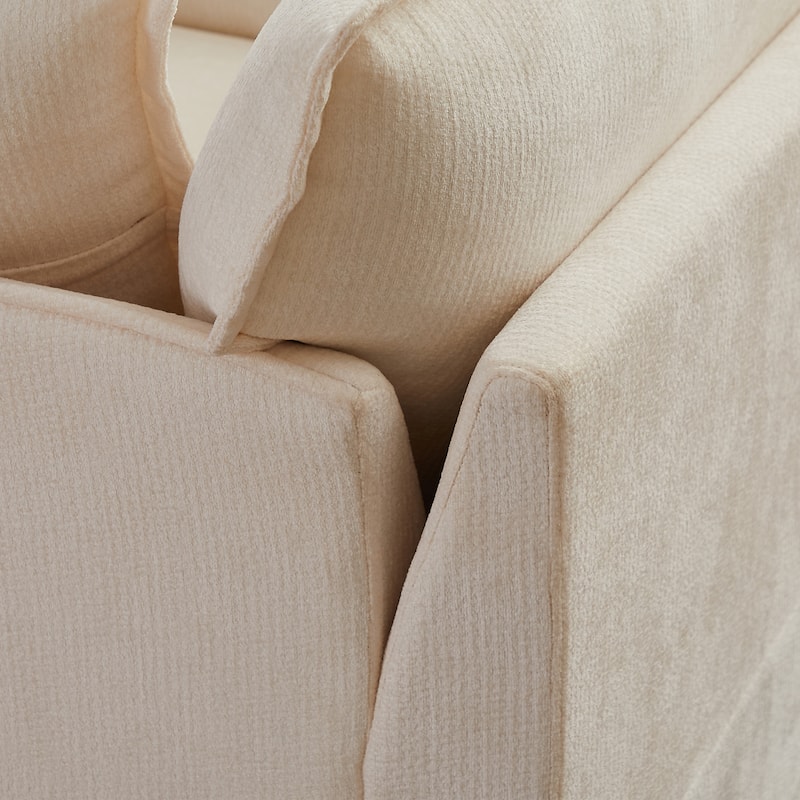 47.2" Oversized Single Sofa Chair Accent Chair with Charging Ports, Chenille Armchair Lounge Chair for Living Room Apartment