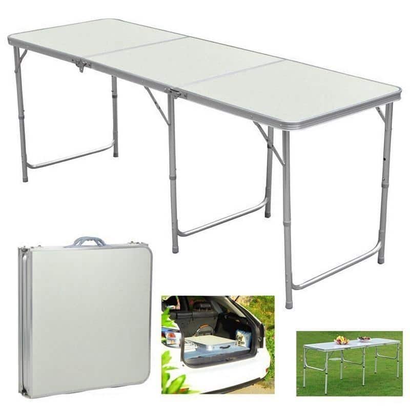 Outdoor Portable Aluminum BBQ Picnic Folding Dining Table