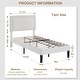 preview thumbnail 72 of 70, Kids Bed Frame, Height Adjustable Upholstered Bed, Twin Size Bed Set of 2