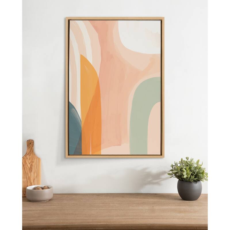 Kate and Laurel Sylvie Sunrise Framed Canvas by Kate Aurelia Holloway