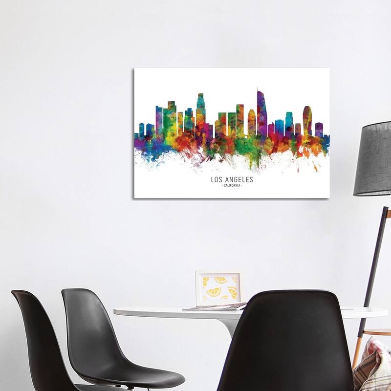 iCanvas "Los Angeles California Skyline" by Michael Tompsett Canvas Print - 26x40x1.5