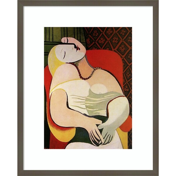 The Dream 1932 by Pablo Picasso Framed Wall Art Print - Bed Bath