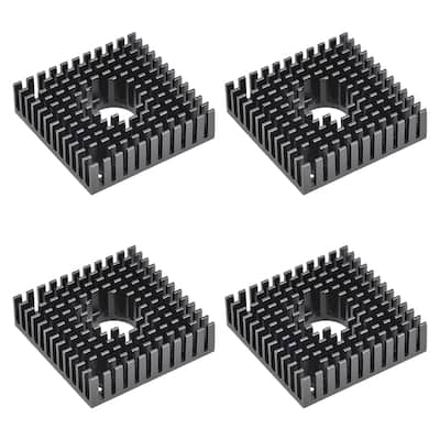 Heatsink with Hole for Stepper Motor,3D Printer 40x40x11mm Black 4pcs