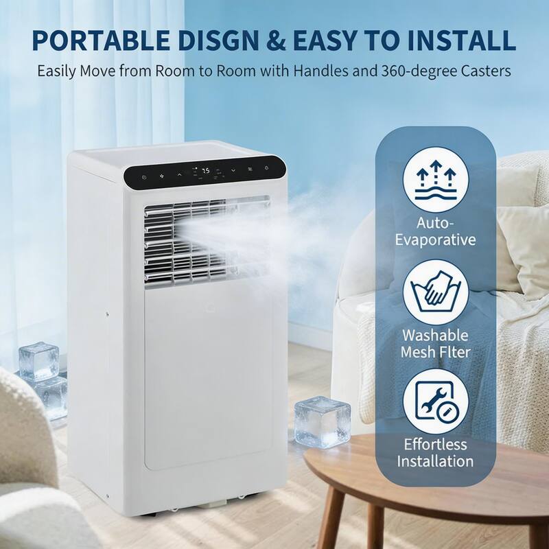 8000 BTU Portable Air Conditioner, up to 350 Sq.Ft.