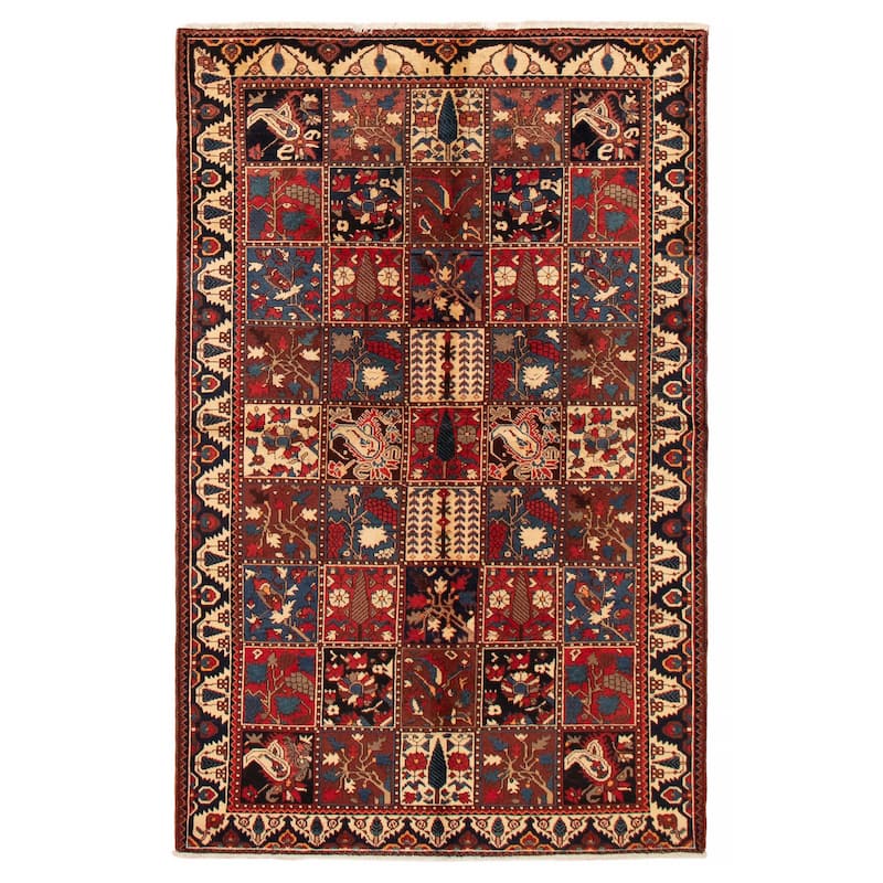 ECARPETGALLERY Hand-knotted Kayseri Vintage Red Wool Rug - 5'3 x 8'2 - Red - 5'3 x 8'2