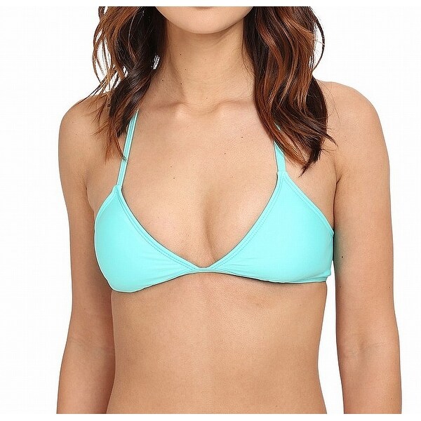 Ella Moss Blue Womens Size XS Crochet Racer-Back Bikini Top Swimwear