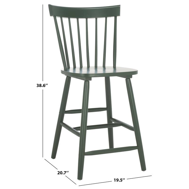 SAFAVIEH Biddie 24-inch Spindle Farmhouse Counter Stool (Set of 2) - 20" W x 21" D x 39" H - 20"W x 21"D x 39"H