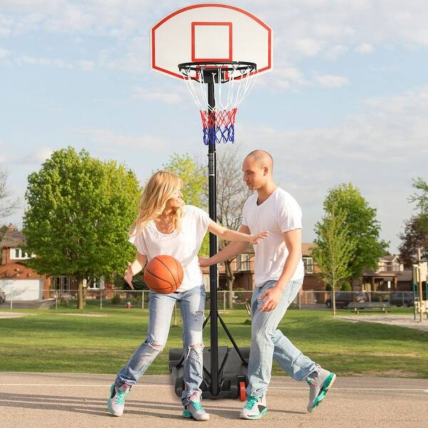 Shop Costway Adjustable Basketball Hoop System Stand Kid Indoor
