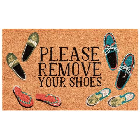 Liora Manne Natura "Please Remove Your Shoes" Outdoor Mat