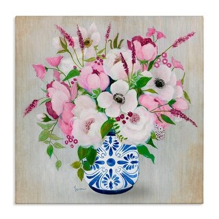 Stupell Pink Flower Chinoiserie Canvas Wall Art Design By Janet Tava ...