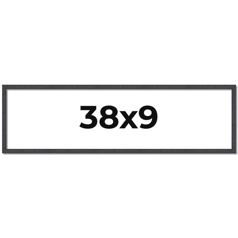 38x9 Frame Brown Solid Wood Picture Frame - Complete Modern Photo