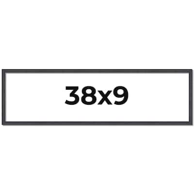 38x9 Frame Brown Solid Wood Picture Frame - Complete Modern Photo