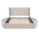 preview thumbnail 14 of 22, Nestfair Queen Size Upholstered Platform Bed with 1 Drawer and 2 Side Storage Stool