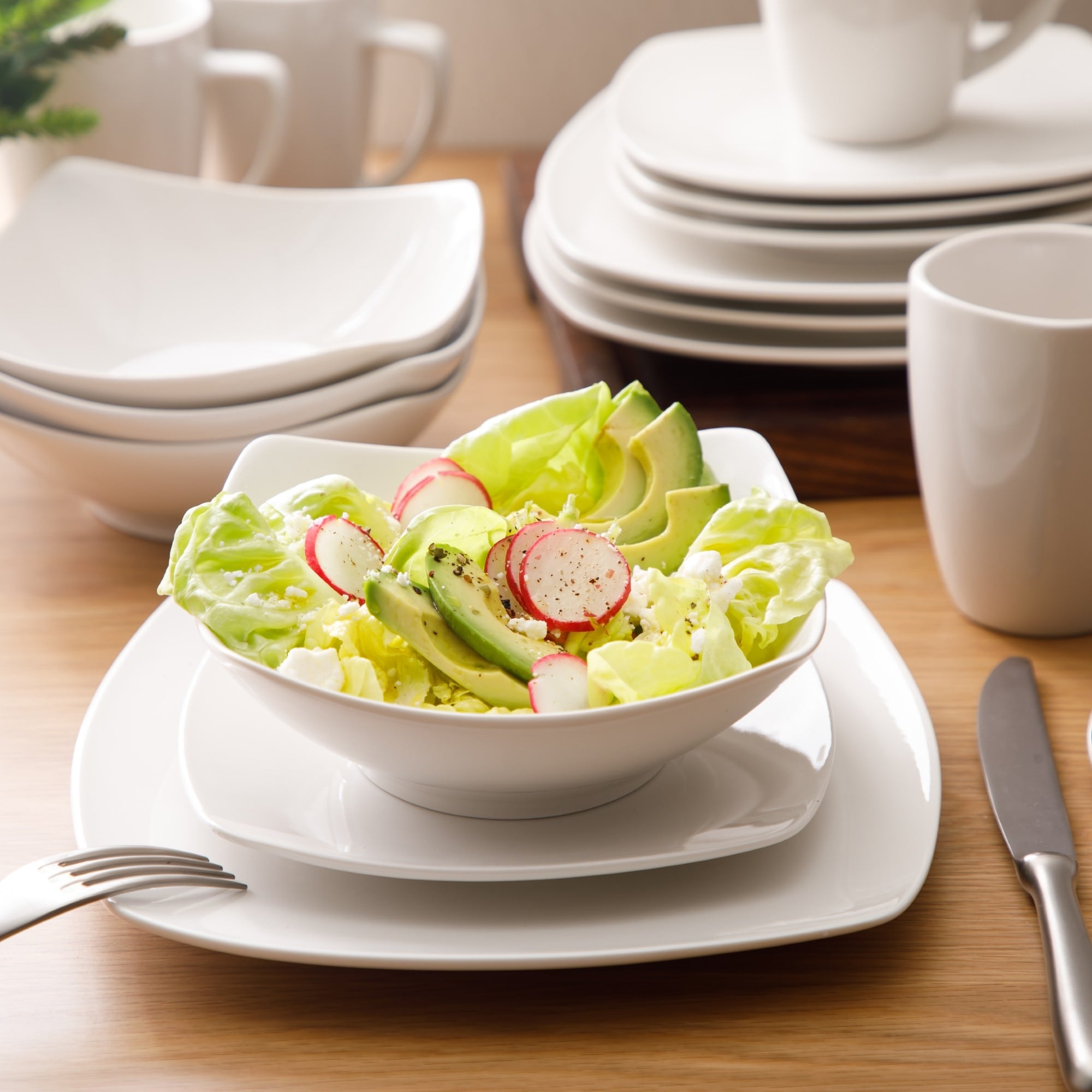 Gibson Home Zen Buffet 16-Piece Dinnerware Set - White - Overstock