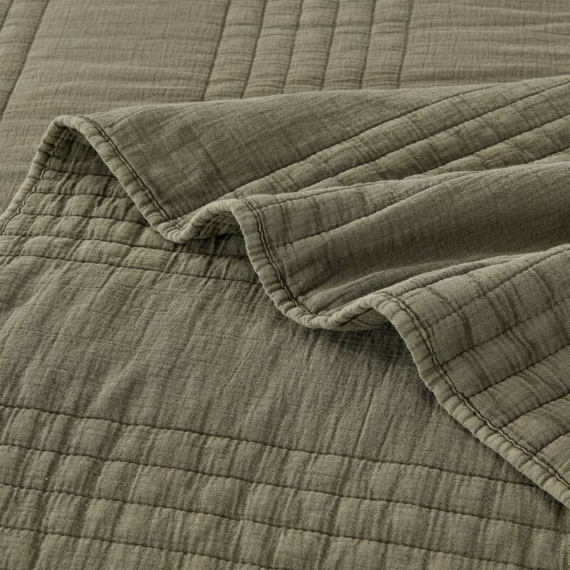 Stonewash Classic Cotton Quilt & Coverlet Set