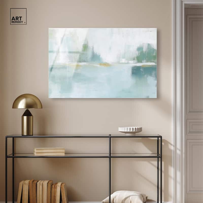 Mirrored Aqua Dream I Acrylic by Art Remedy, Ready to Hang