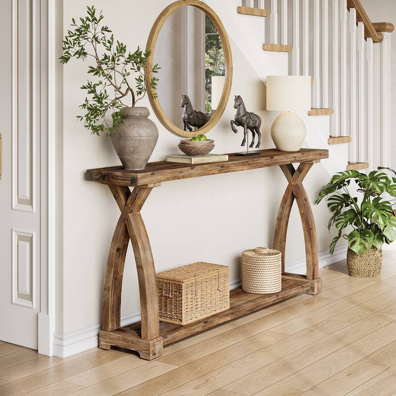 63-Inch Solid Wood Console Table