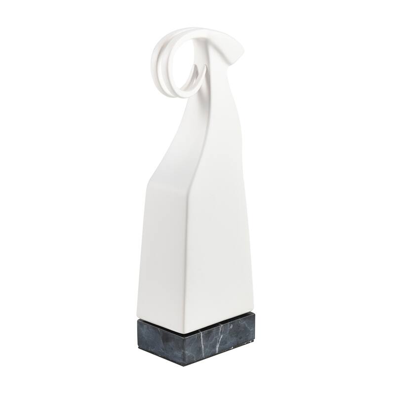 Elk Home Serengeti Matte White Earthenware Sculpture