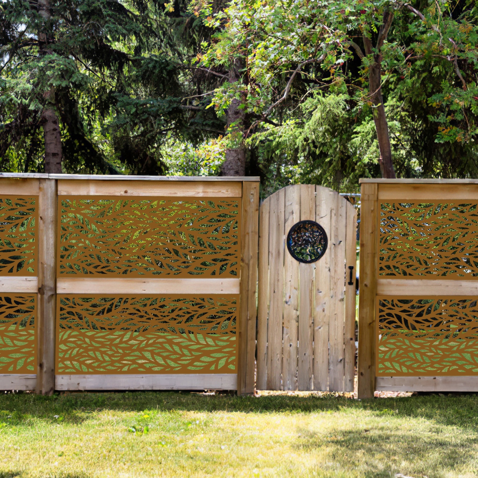 Outdoor Privacy Screen Free Standing Stream Leaf
