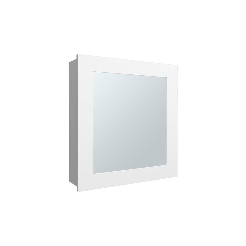 Wall-Mounted Medicine Cabinet - 20.5" H, 18.6" W, Mirrored Door, 2 Shelves, Compact Bathroom Storage