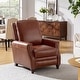 preview thumbnail 37 of 67, HULALA HOME Cigar Mid-century Modern Genuine Leather Recliner with Solid Wood Legs and Nailhead Trim BROWN