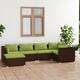 Option Brown/Green Middle sofa