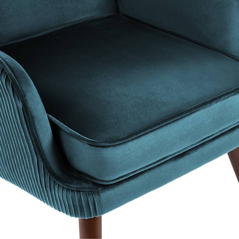 Velvet Upholstered Accent Chair Armchair for Living Room