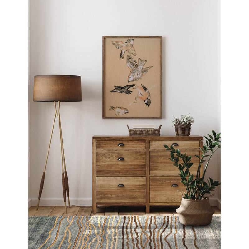 ECARPETGALLERY Hand-knotted Peshawar Ziegler Light Blue Wool Rug - 5'0 x 6'11