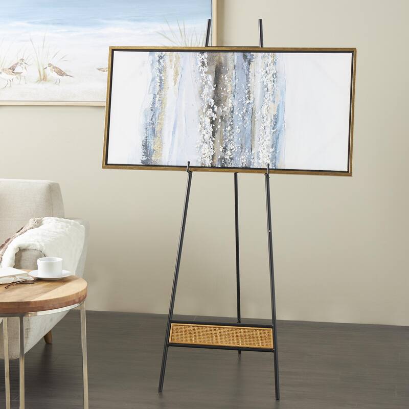 Metal Display Easel with Wood Accents - Black - Roche River Decor