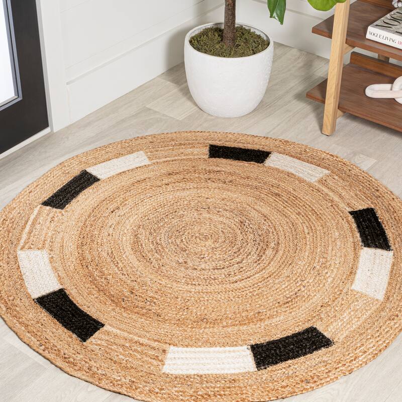 JONATHAN Y Ayana Geometric Jute Circle Area Rug