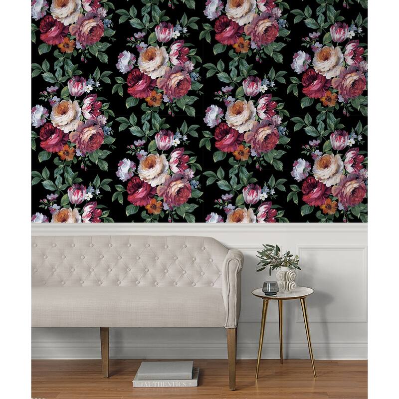 NextWall Large Bouquet Floral Peel and Stick Wallpaper - 20.5 in. W x 18 ft. L