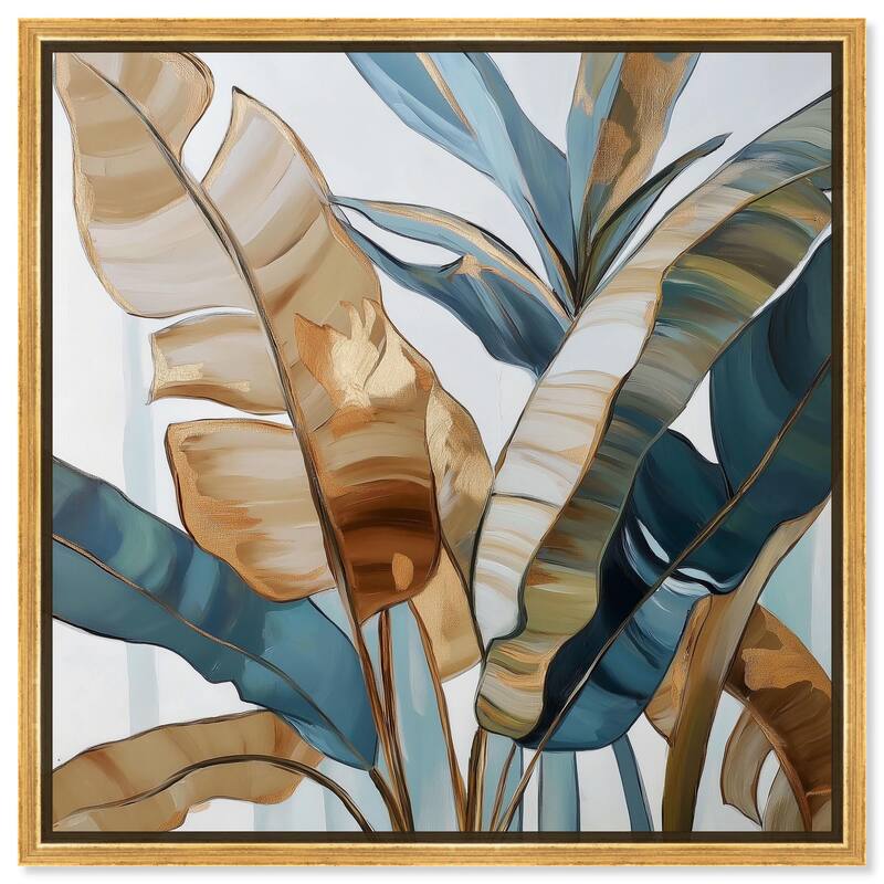 Paradise Fronds II Canvas by Art Remedy - 16" x 16" - Gold