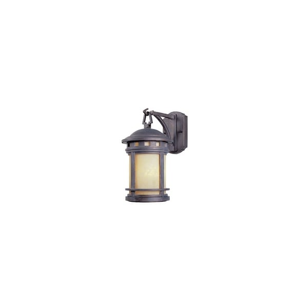Designers Fountain 2371-AM-MP 1-Light 7" Cast Aluminum Wall Lantern from the Sedona Collection - mediterranean patina - n/a
