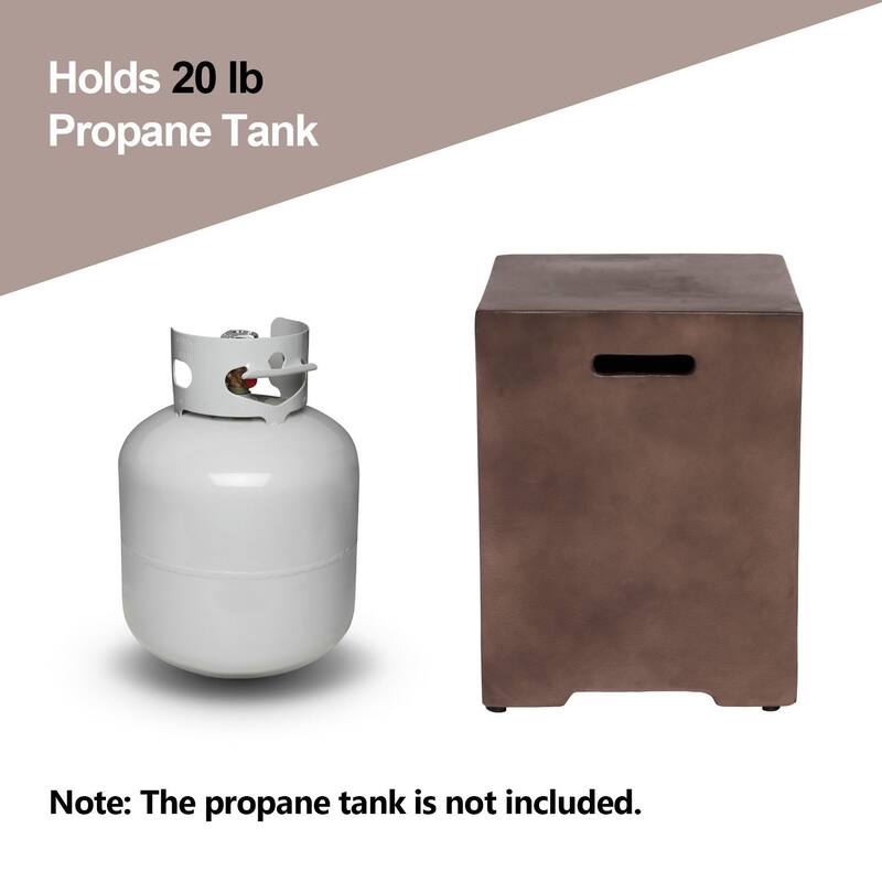 COSIEST Concrete Outdoor Propane Tank Cover Table