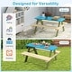 preview thumbnail 7 of 8, Costway Kids Wooden Picnic Table Set Solid Dining Table with Built-in - See Details