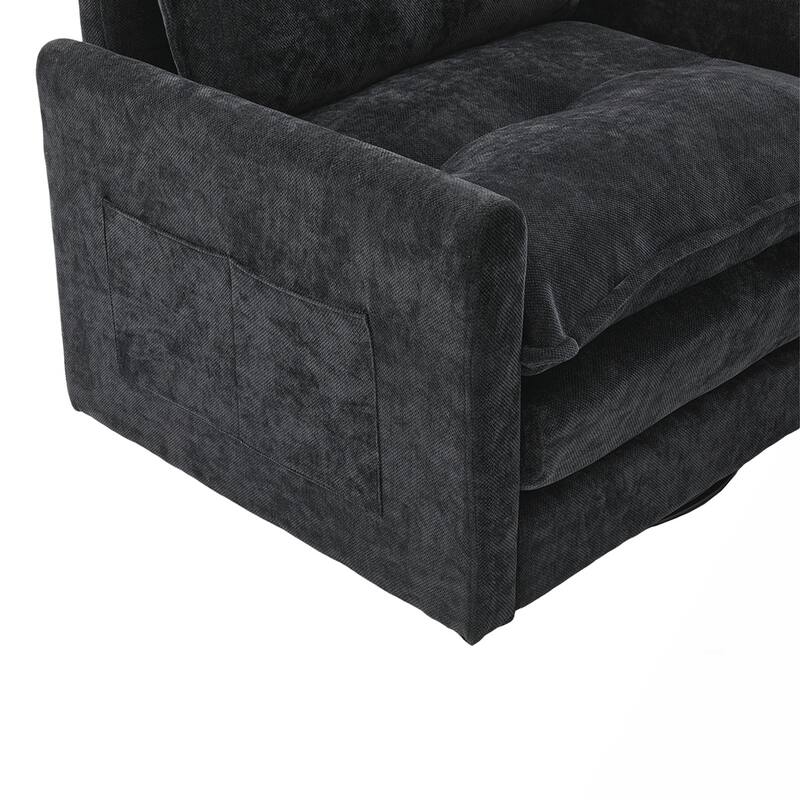 Chenille Swivel Accent ArmChair