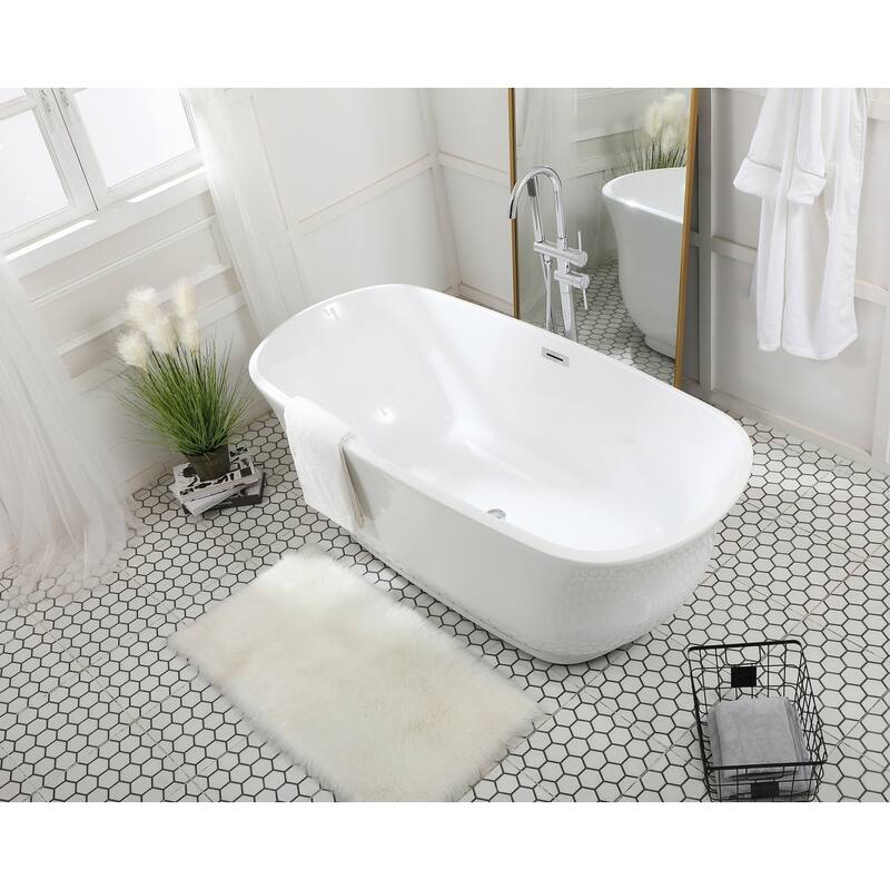 Cameron Soaking Bathtub in Glossy White