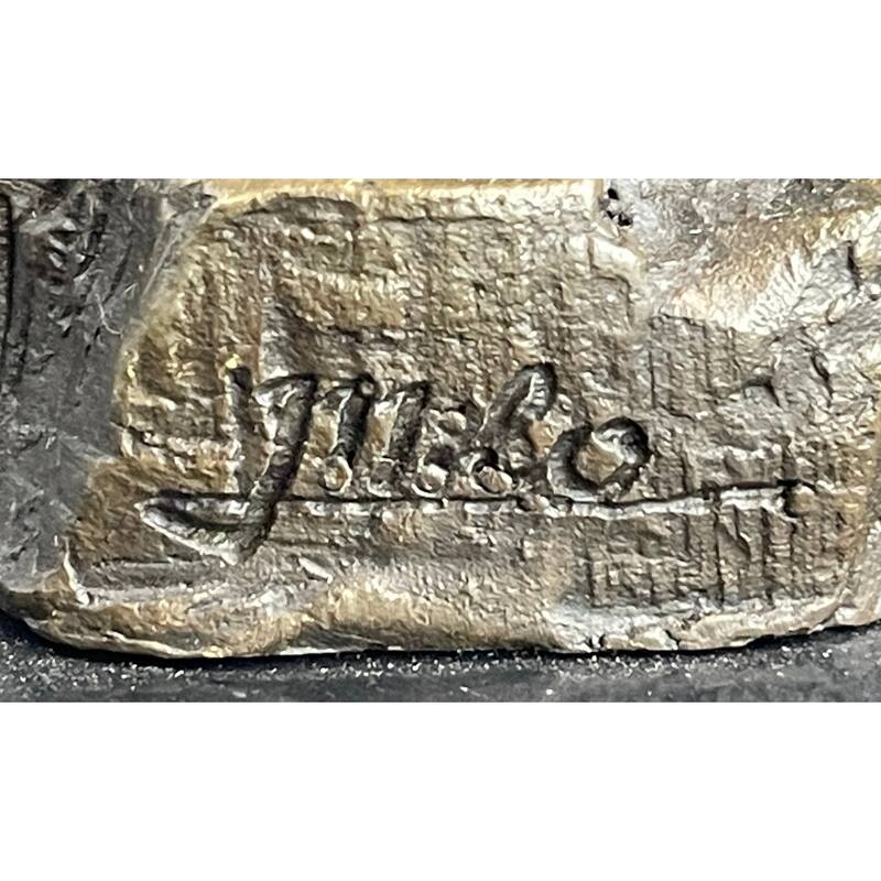 Panther Cougar Mountain Lion Cat Leaping Pouncing Down Bronze Sculpture Statue Art