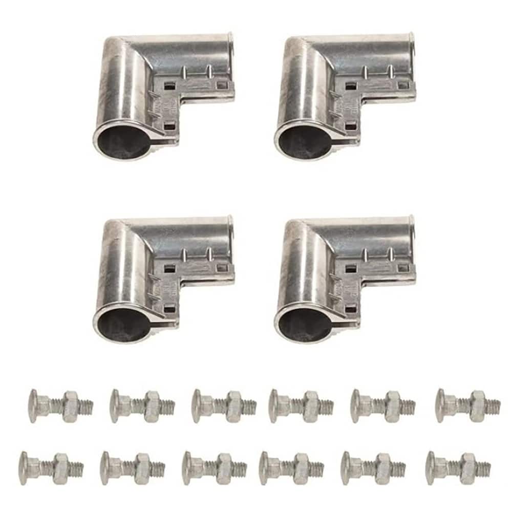 3- 3/4 in. Crooked net gatepost Head connection，Set 4 - 4 pack