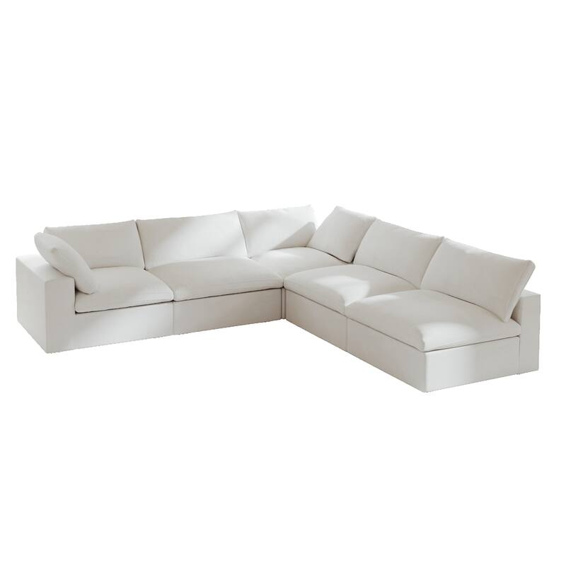 120.45'' Oversize Down Filled Corner 5-seats Sectional Sofa Couch