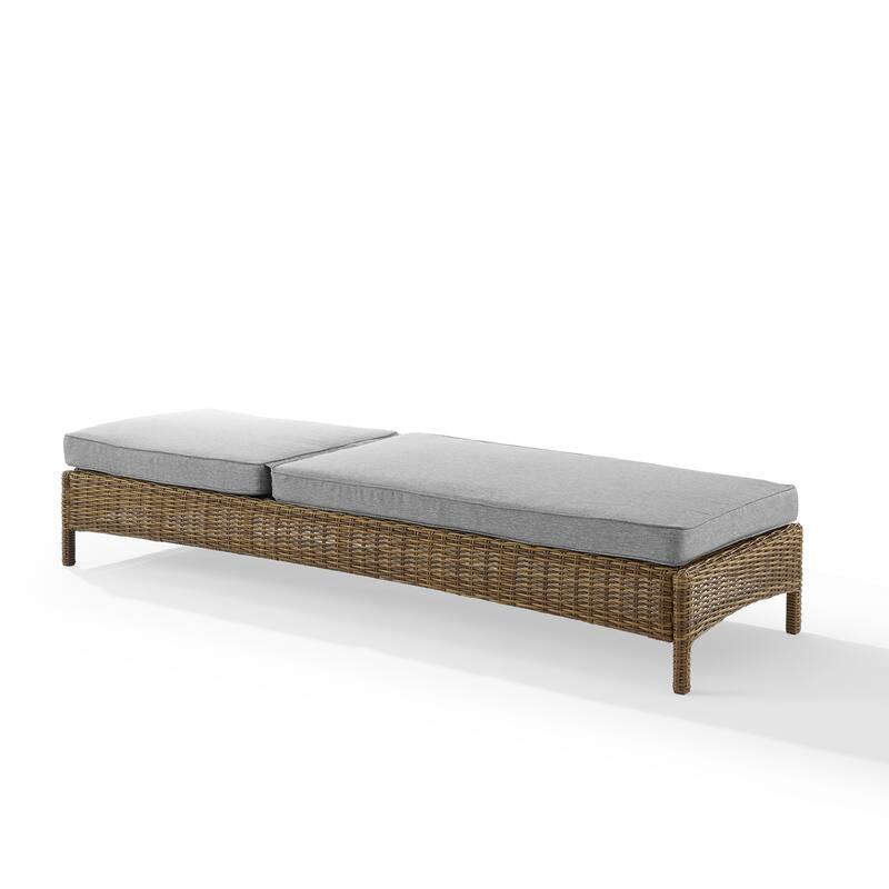 Crosley Bradenton Outdoor Wicker Chaise Lounge - 76 "W x	24 "D x 14.5 "H