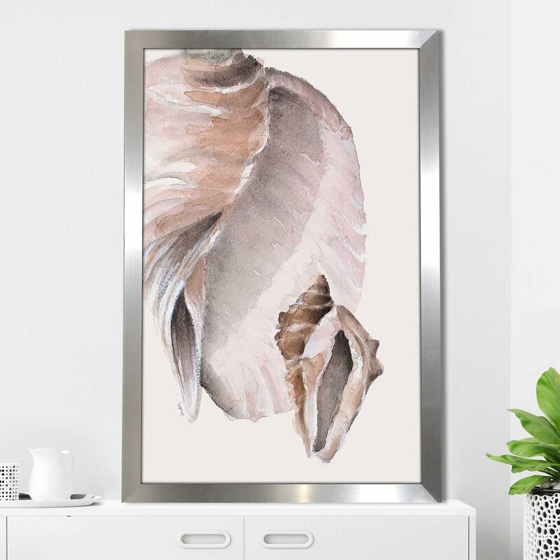 "Tonal Shell on Cream II" Print on Acrylic.