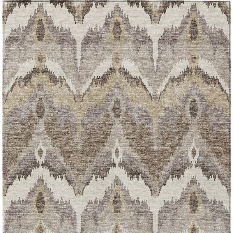 HomeRoots Ikat Transitional Rectangle Outdoor Rug