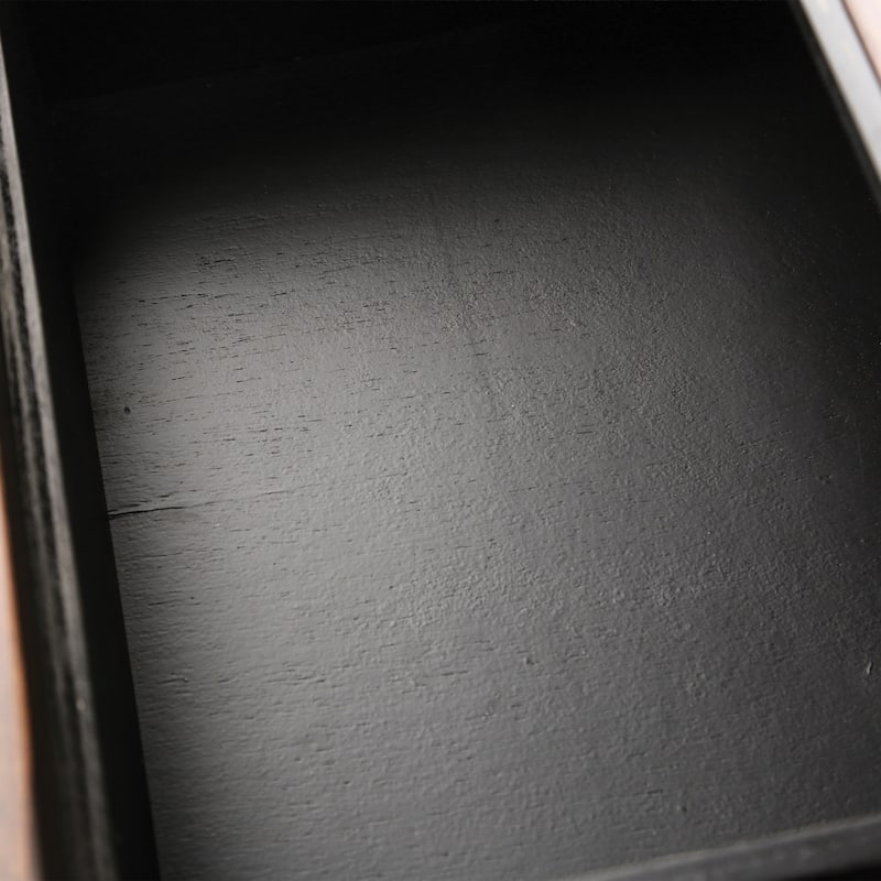 Furniture of America Abigail XV Mid-Century Modern Walnut Solid Wood Dining Server with Hidden Drawers and Shelves