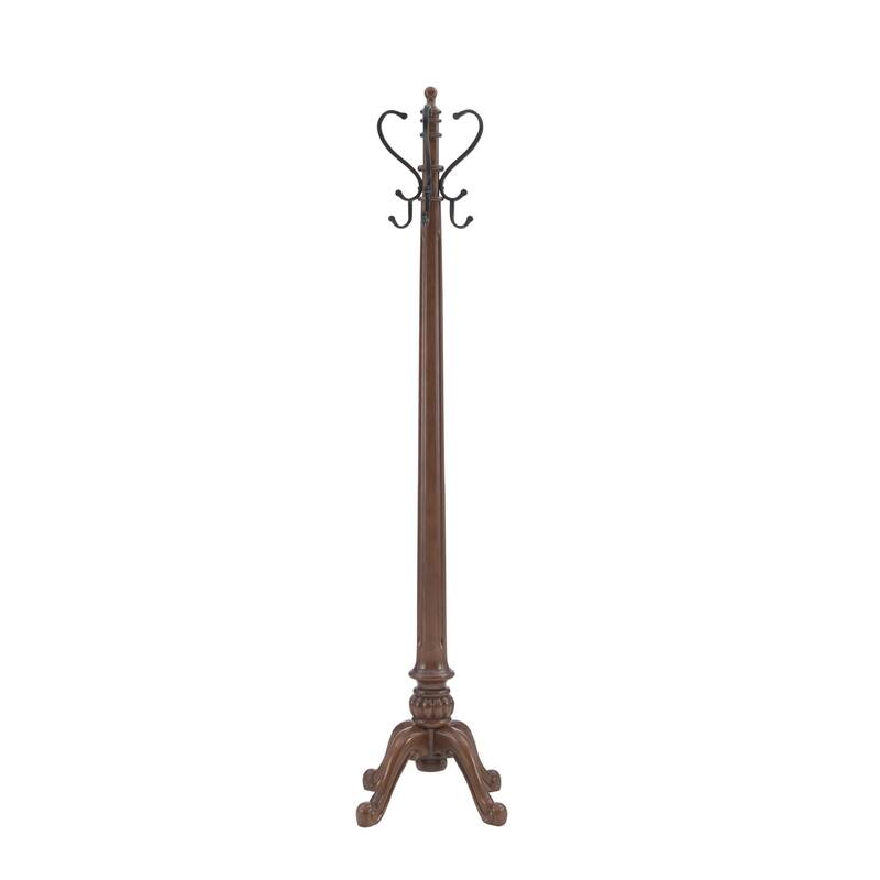 Hand Forged Tapered Coat Rack - 72.25" - Brass Finish