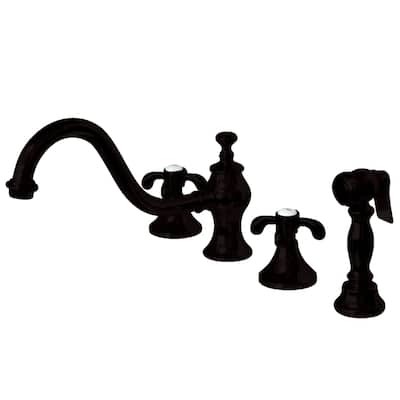 Kingston Brass French Country 1.8 GPM Widespread Kitchen Faucet -