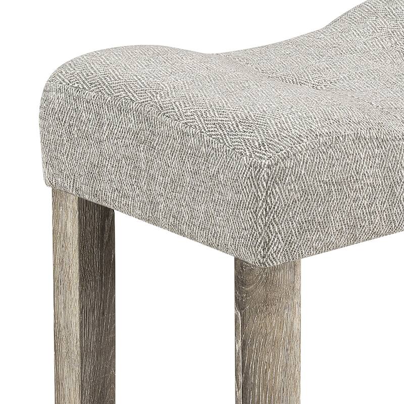 Roomfitters 5-Piece Dining Table Set with Upholstered Stools, Industrial Bar Table for Dining or Breakfast Nook