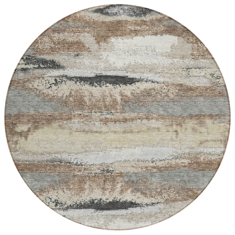 HomeRoots Abstract Transitional Rectangle Outdoor Rug