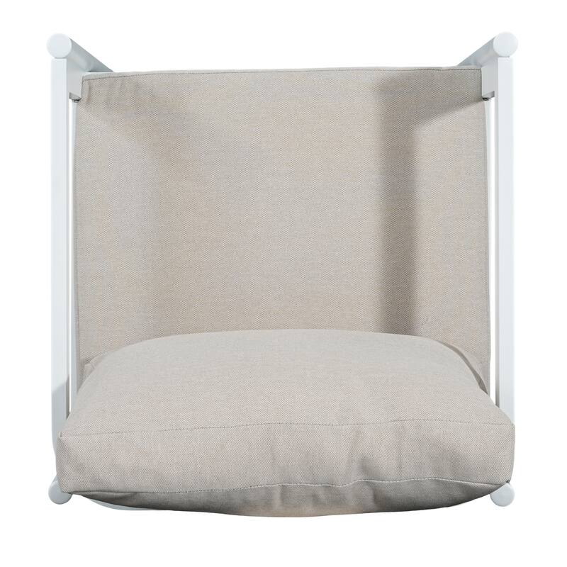 Christopher Knight Home - Outdoor Aluminum Dining Chair Set with Modern Grey Cushions