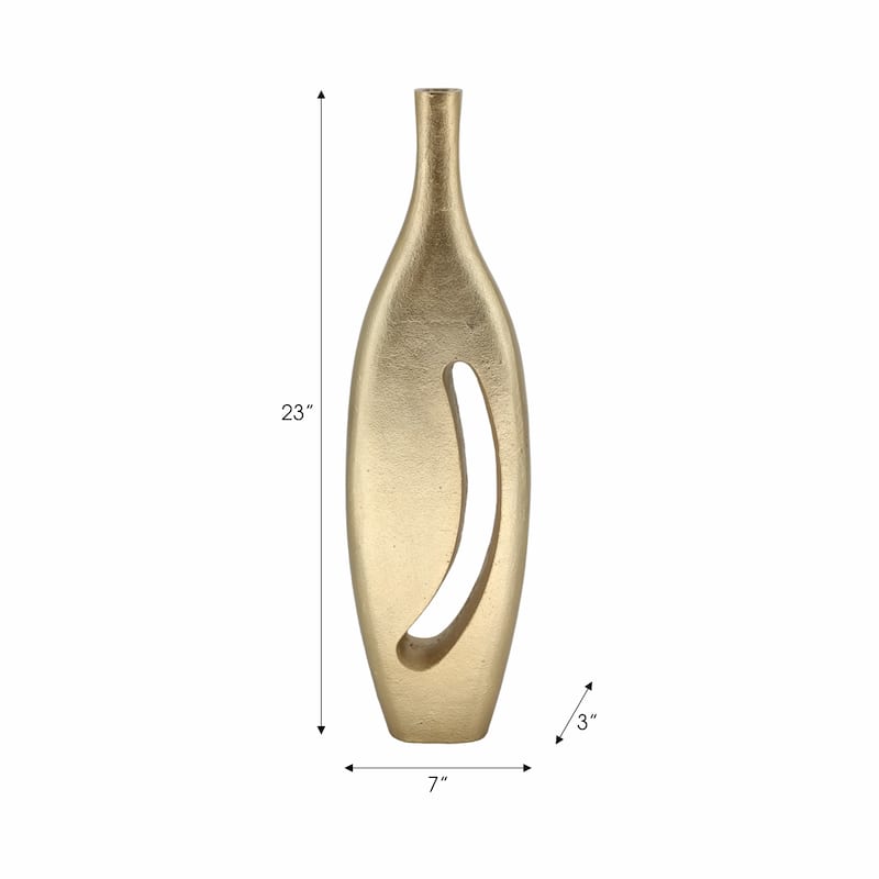 Artistic Cut-Out Vase - Champagne